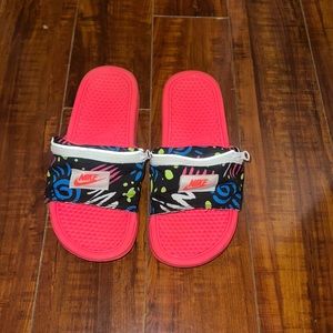Nike Benassi JDI Fanny Pack CJ2967-600 Slide Sandals Womens 10 Men Size 9